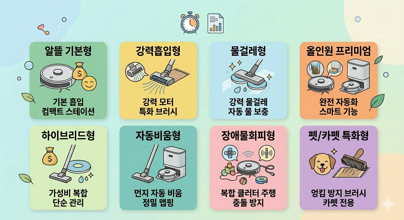 로봇청소기 8종 비교